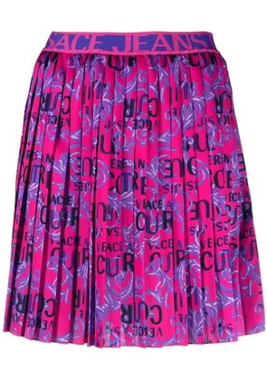 Versace Jeans Couture Logo Couture pleated miniskirt - Pink
