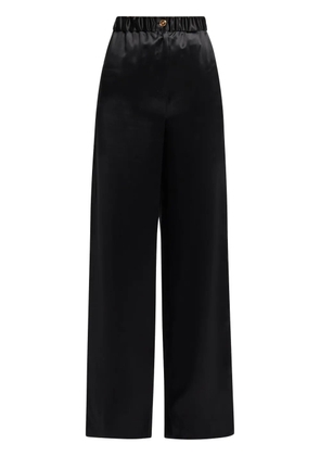 Versace wide-leg silk trousers - Black