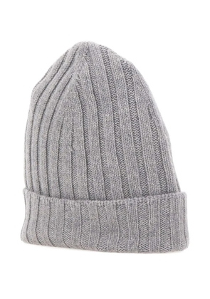 Gran Sasso ribbed beanie hat - Grey