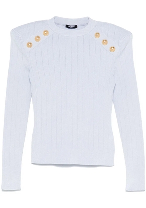Balmain button-detailed sweater - Blue