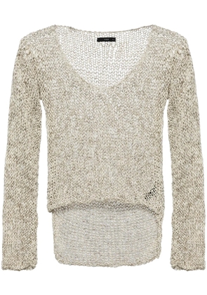 VOZ marl-knit high-low top - Neutrals