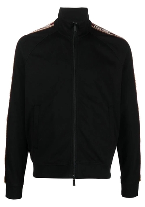 DSQUARED2 embroidered-logo zip-up sweatshirt - Black