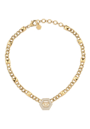 Philipp Plein Hexagon Studs necklace - Gold