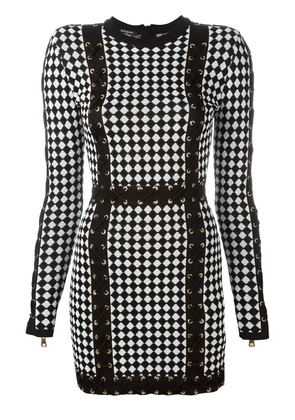 Balmain checked knit dress - Black