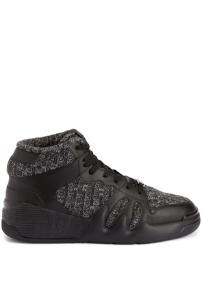 Giuseppe Zanotti Talon knitted-panels sneakers - Black