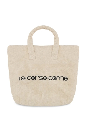 10 CORSO COMO logo-embroidered terry-cloth tote bag - Neutrals