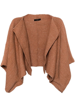VOZ asymmetric lurex cape - Brown