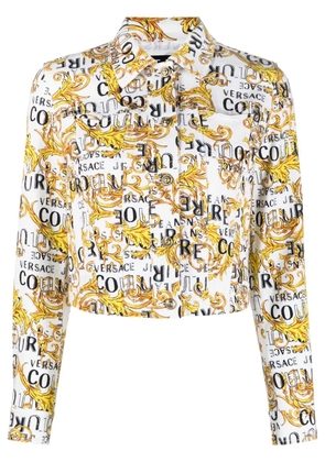 Versace Jeans Couture logo-print cropped jacket - White