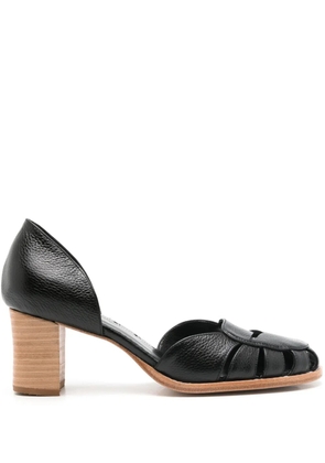 Sarah Chofakian Yosemite 55mm cut-out leather pumps - Black