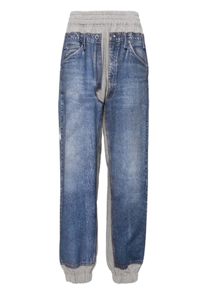 pushBUTTON denim-printed sweatpants - Grey