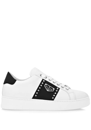 Philipp Plein leather hexagon sneakers - White