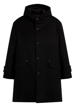 Mackintosh Humbie hooded coat - Black