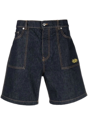 Off-White utility denim shorts - Blue