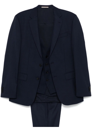 BOSS mini-check three-piece suit - Blue
