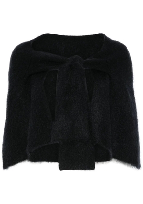Jil Sander brushed cape - Black