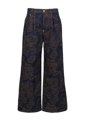 Kenzo x Verdy embroidered jeans - Blue