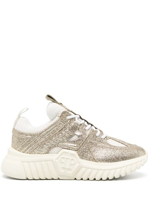Philipp Plein Runner glitter-embellished sneakers - Gold