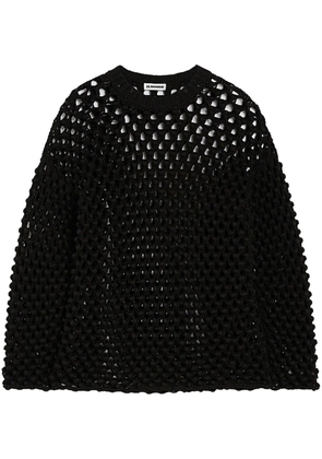 Jil Sander open knit sweater - Black