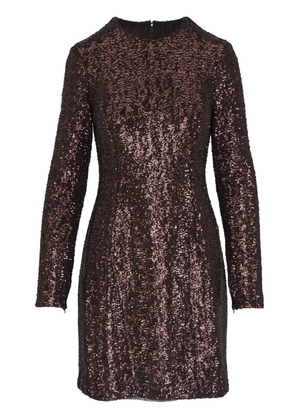 Michael Kors Collection sequin-embellished mini dress - Brown