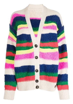 DSQUARED2 striped brushed cardigan - Neutrals