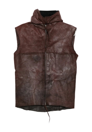 Ma+ sleeveless hoodie - Brown