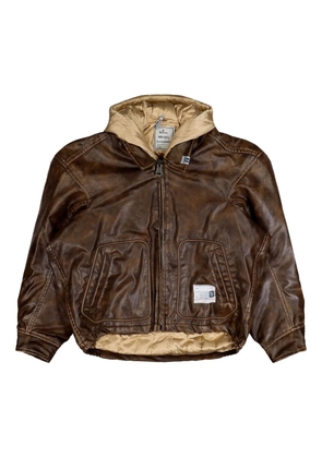 Maison MIHARA YASUHIRO hood zip jacket - Brown