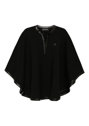 Karl Lagerfeld logo-embossed cape - Black
