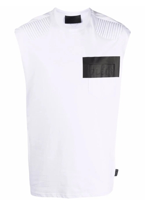 Philipp Plein logo sleeveless top - White