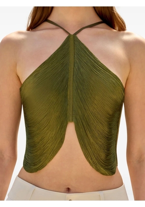 Cult Gaia Quella fringed top - Green