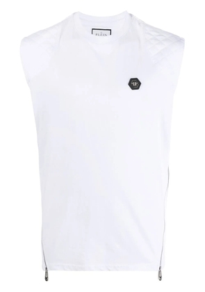 Philipp Plein Hexagon quilted vest - White