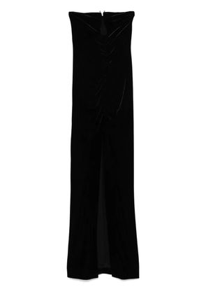NISSA velvet maxi dress - Black