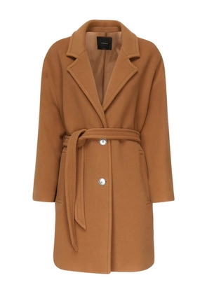 PINKO Chipster belted lapel coat - Brown