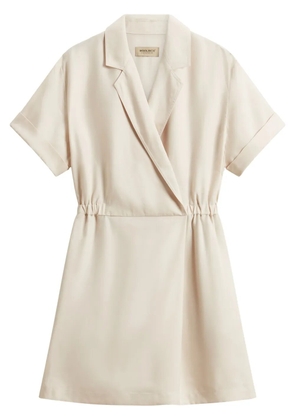Woolrich V-neck mini dress - Neutrals