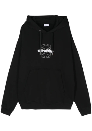 Off-White flock-arrow skate hoodie - Black
