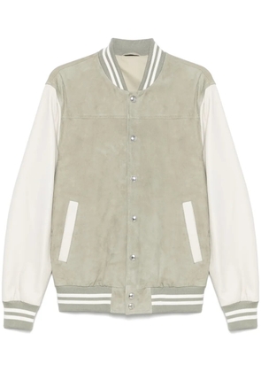 Eleventy suede bomber jacket - Green