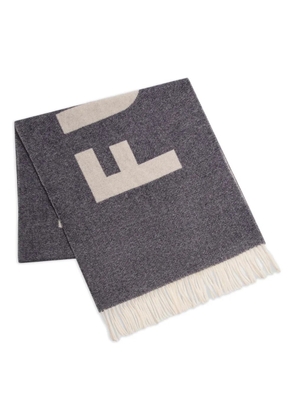 Fusalp logo-jacquard scarf - Blue
