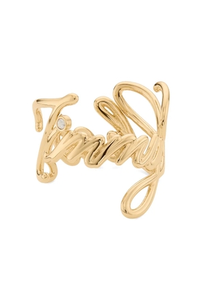 Jimmy Choo Logo Script ring - Gold