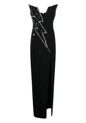 Philipp Plein Thunder crystal-embellished gown - Black