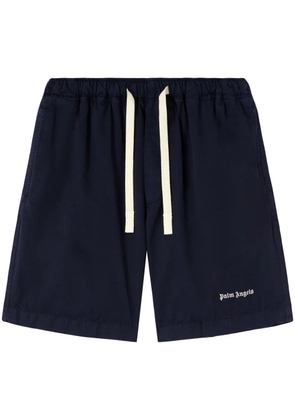 Palm Angels logo-embroidered bermuda shorts - Blue