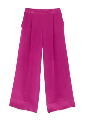 Carine Gilson wide-leg satin pajama trousers - Purple