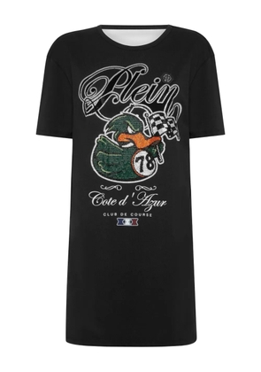 Philipp Plein logo-print mini dress - Black