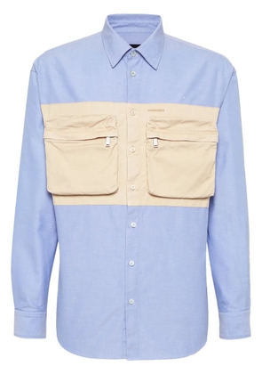 DSQUARED2 cargo-pockets cotton shirt - Blue