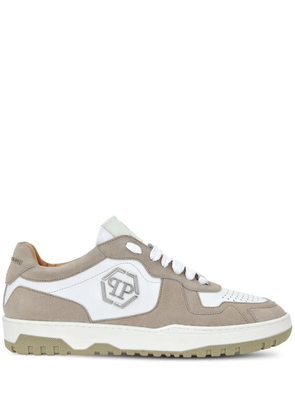 Philipp Plein Hexagon panelled low-top sneakers - Neutrals