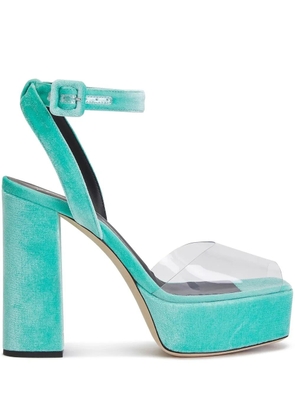 Giuseppe Zanotti 120mm New Betty Plexi sandals - Blue
