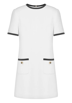 Moschino contrasting-trim mini dress - White