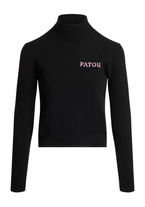 Patou intarsia turtleneck jumper - Black