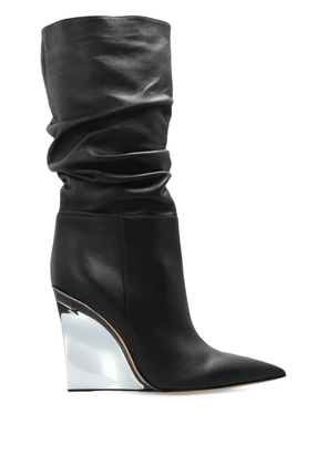 DSQUARED2 ruched pointed boots - Black