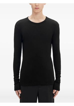 Ann Demeulemeester long-sleeve ribbed T-shirt - 099 BLACK