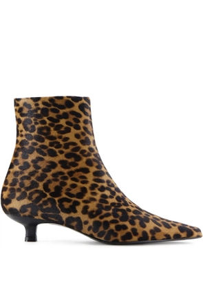 Notabene 35mm Elly leopard-print ankle boots - Brown