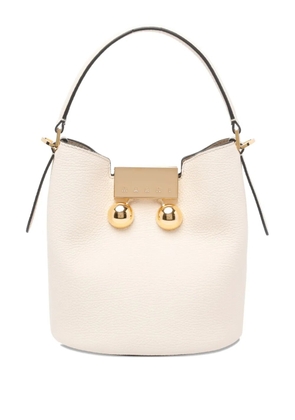 Marni Trunkaroo leather bucket bag - Neutrals